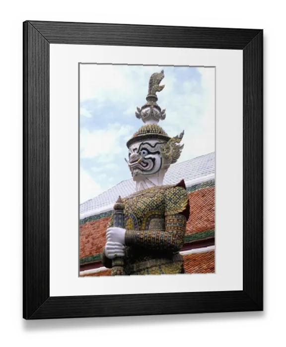 Framed Print : Graphic close-up of statue at Emerald Palace in Grand Palace in Bangkok Thailand Framed Print : Graphic close-up of statue at Emerald Palace in Grand Palace in Bangkok Thailand