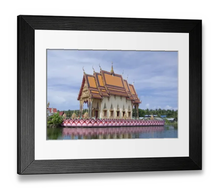 Framed Print : Thailand, Island of Ko Samui (aka Koh Samui). Wat Plai Laem aka Plai Laem Temple