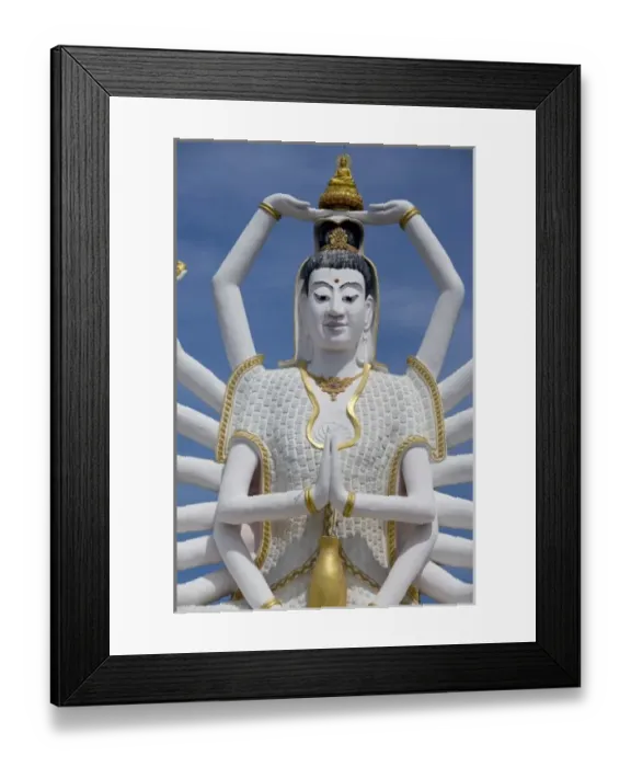 Framed Print : Thailand, Ko Samui (aka Koh Samui). Wat Plai Laem aka Plai Laem Temple. Giant statue of Kwan Yin Framed Print : Thailand, Ko Samui (aka Koh Samui). Wat Plai Laem aka Plai Laem Temple. Giant statue of Kwan Yin