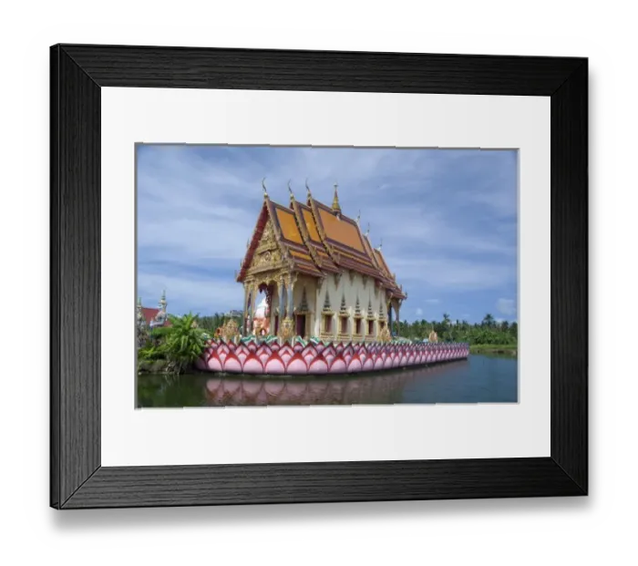 Framed Print : Thailand, Island of Ko Samui (aka Koh Samui). Wat Plai Laem aka Plai Laem Temple