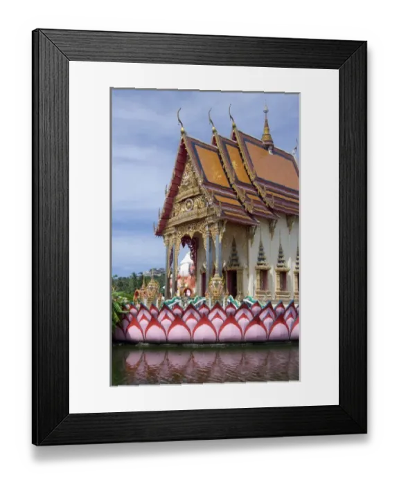 Framed Print : Southeast Thailand, Island of Ko Samui (aka Koh Samui). Wat Plai Laem aka Plai Laem Temple