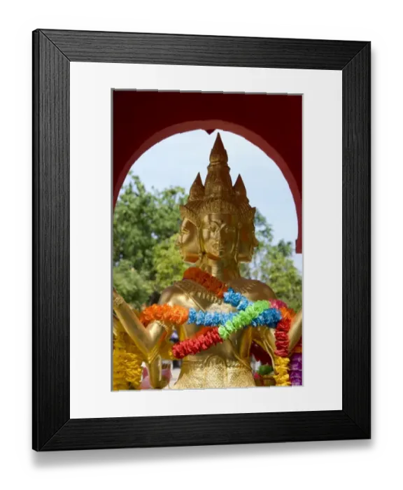 Framed Print : Thailand, Ko Samui (aka Koh Samui). Temple of the Big Buddha on Fan Island. Statue