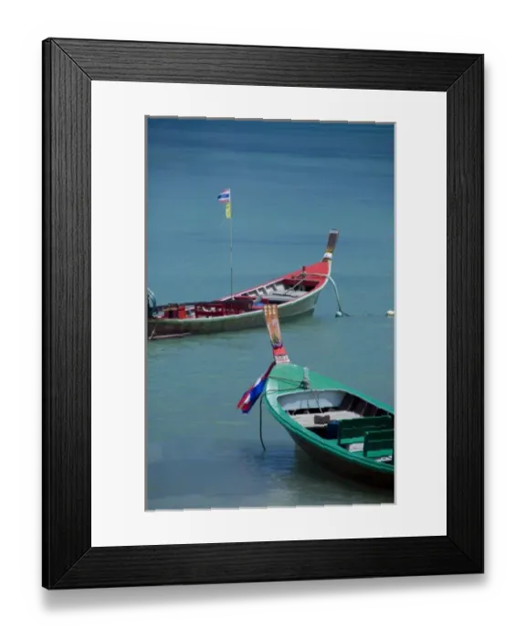 Framed Print : Thailand, Phuket. Thailands largest island. Traditional Long Boats on the Andaman Sea Framed Print : Thailand, Phuket. Thailands largest island. Traditional Long Boats on the Andaman Sea