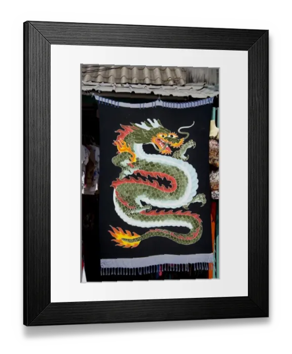 Framed Print : Thailand, Phuket. Thailands largest island. Colorful Thai batik fabric hanging Framed Print : Thailand, Phuket. Thailands largest island. Colorful Thai batik fabric hanging