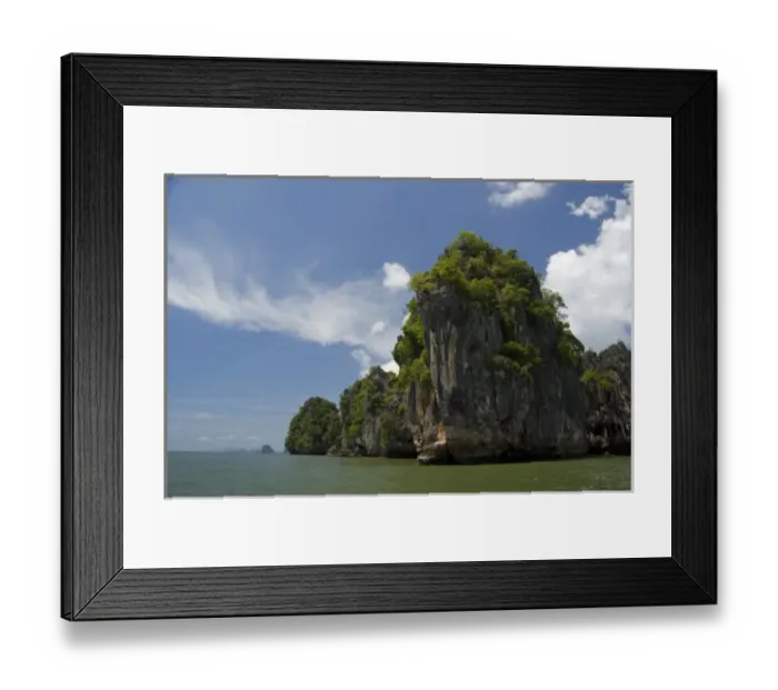 Framed Print : Thailand, Phang-Nga National Park. Phang Nga Bay off the coast of Phuket. Typical Framed Print : Thailand, Phang-Nga National Park. Phang Nga Bay off the coast of Phuket. Typical
