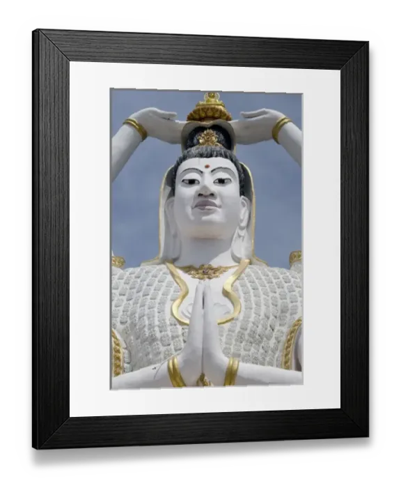 Framed Print : Thailand, Ko Samui (aka Koh Samui). Wat Plai Laem aka Plai Laem Temple. Giant statue of Kwan Yin Framed Print : Thailand, Ko Samui (aka Koh Samui). Wat Plai Laem aka Plai Laem Temple. Giant statue of Kwan Yin