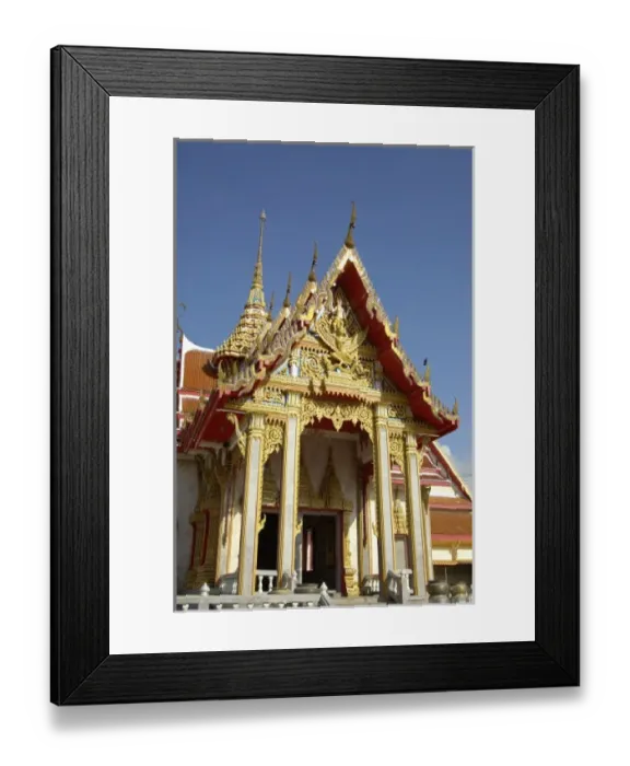 Framed Print : Thailand, Phuket, Wat Chalong temple