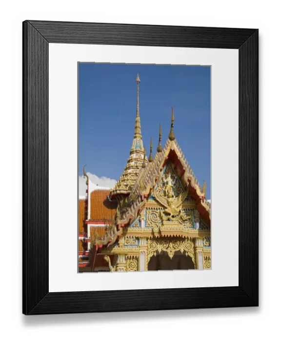 Framed Print : Thailand, Phuket, Wat Chalong temple Framed Print : Thailand, Phuket, Wat Chalong temple