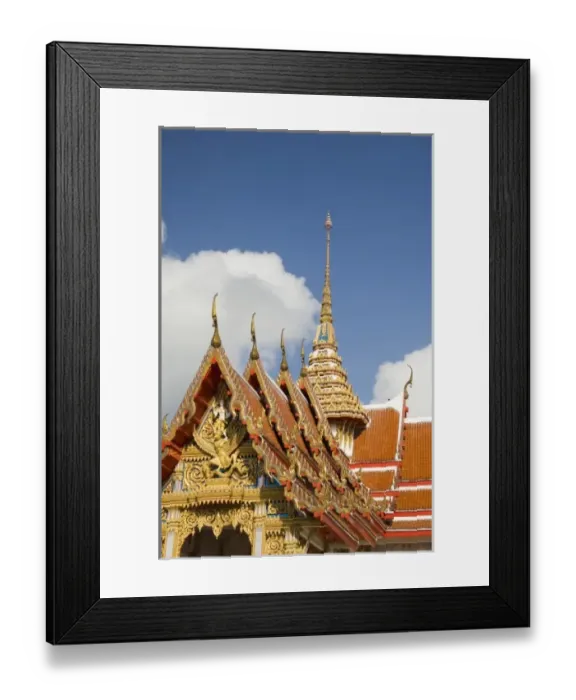 Framed Print : Thailand, Phuket, Wat Chalong temple Framed Print : Thailand, Phuket, Wat Chalong temple