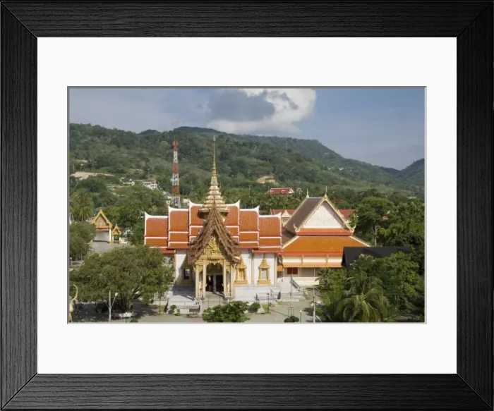Framed Print : Thailand, Phuket, Wat Chalong temple Framed Print : Thailand, Phuket, Wat Chalong temple