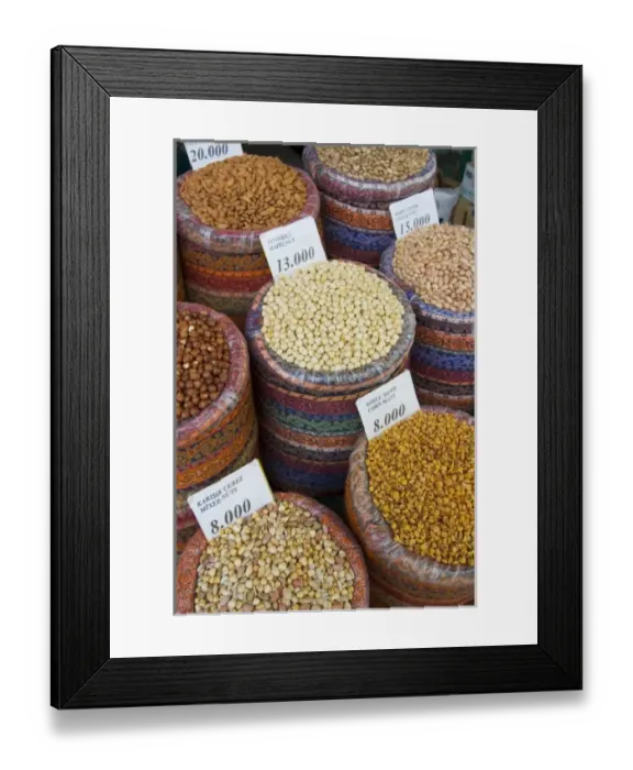 Framed Print : Nuts in the fish market in Beyoglu, Istanbul, Turkey Framed Print : Nuts in the fish market in Beyoglu, Istanbul, Turkey