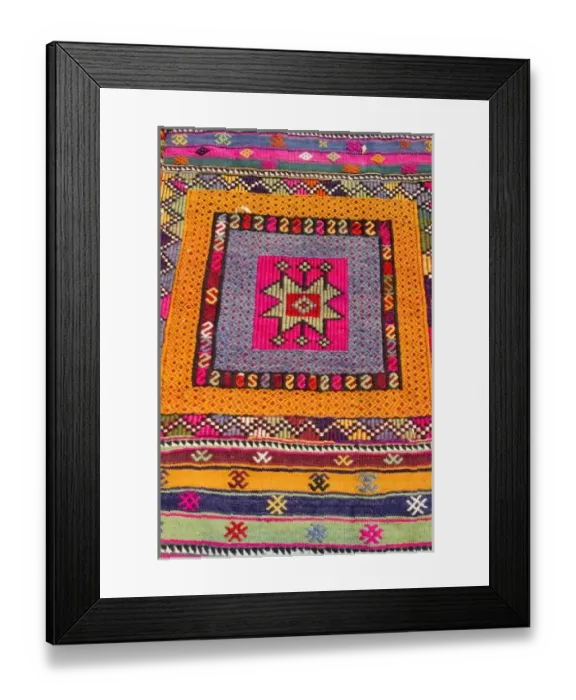 Framed Print : Local kilims sold as souvenirs, Pergamon (Pergamum  /  Bergama) Western Turkey