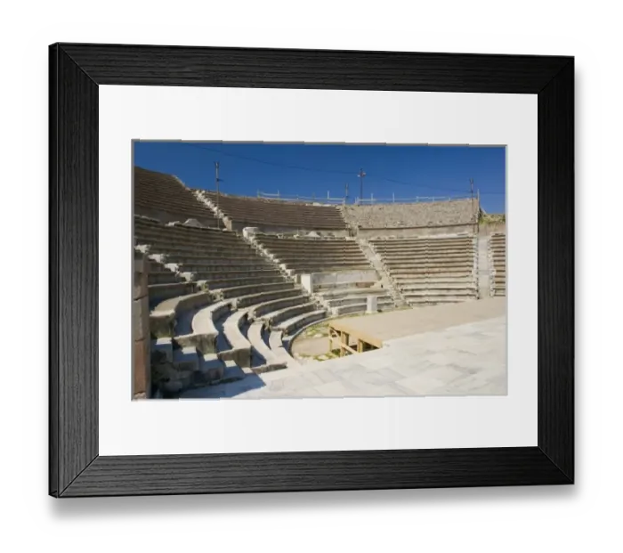 Framed Print : Antique theater in Asclepion (Sanctuary of Asclepius) of Pergamon (Pergamum / Bergama) Framed Print : Antique theater in Asclepion (Sanctuary of Asclepius) of Pergamon (Pergamum / Bergama)