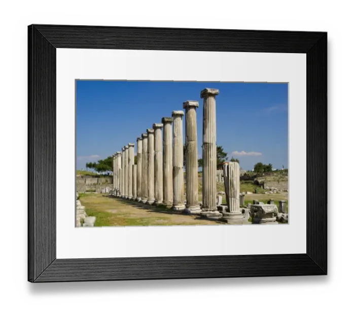 Framed Print : Pillars, Asclepion (Sanctuary of Asclepius) of Pergamon (Pergamum / Bergama) Western Framed Print : Pillars, Asclepion (Sanctuary of Asclepius) of Pergamon (Pergamum / Bergama) Western