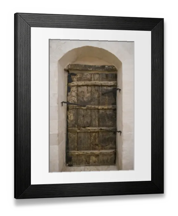 Framed Print : Wooden church door full of nails, Mardin, Turkey Framed Print : Wooden church door full of nails, Mardin, Turkey