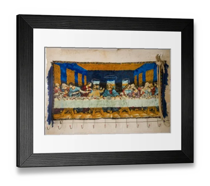 Framed Print : Tapestry depicting the Last Supper of Jesus Christ, church in Midyat, Mardin, Turkey Framed Print : Tapestry depicting the Last Supper of Jesus Christ, church in Midyat, Mardin, Turkey
