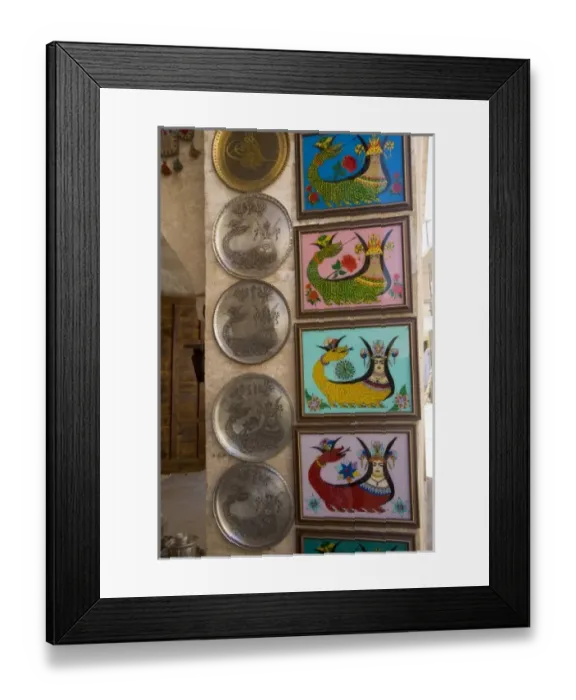 Framed Print : Shahmeran (Shahmaran) painted on glass and engraved on copperplates, Mardin, Southeast Anatolia