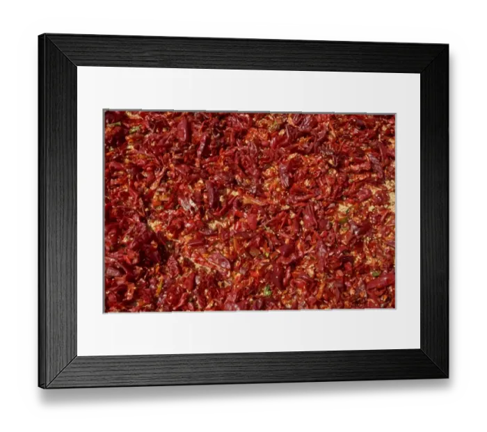 Framed Print : Red peppercorns, sun-dried, southeast Anatolia, Turkey