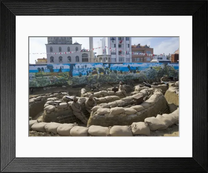 Framed Print : Dramatization of the battlegrounds, Gallipoli, Canakkale, Turkey Framed Print : Dramatization of the battlegrounds, Gallipoli, Canakkale, Turkey