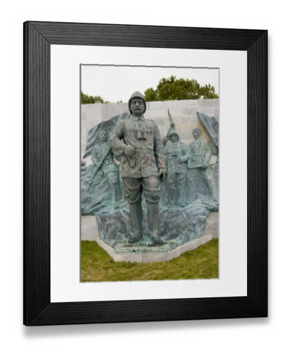 Framed Print : Relief and statue depicting Mustafa Kemal Ataturk commanding the Dardanelles Campaign of WW1 Framed Print : Relief and statue depicting Mustafa Kemal Ataturk commanding the Dardanelles Campaign of WW1