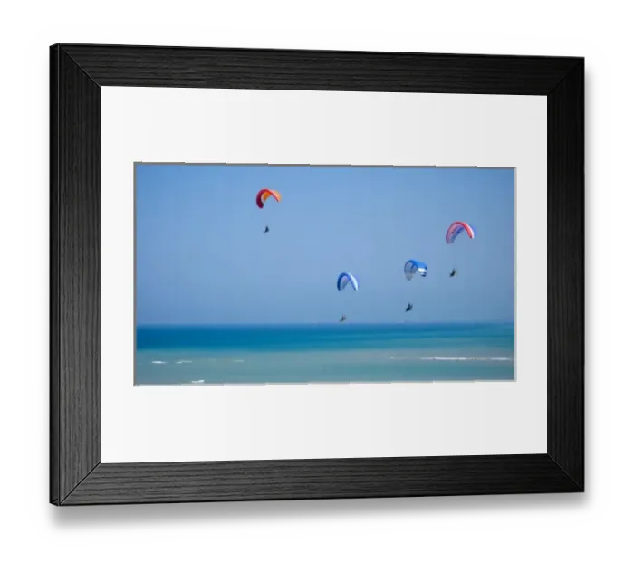 Framed Print : Four powered paragliders flying above the Black Sea in Istanbul, aerial, view, Turkey Framed Print : Four powered paragliders flying above the Black Sea in Istanbul, aerial, view, Turkey