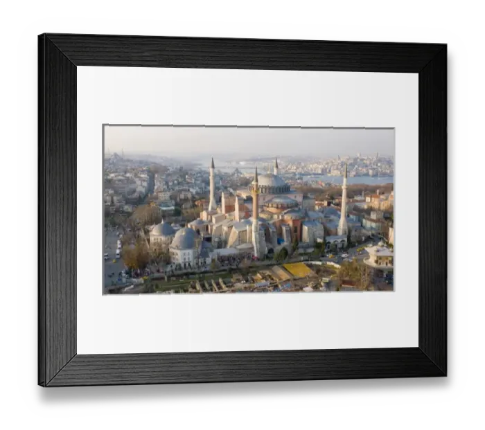 Framed Print : Hagia Sophia church (mosque, museum), aerial, Istanbul - 2010 European Capital of Framed Print : Hagia Sophia church (mosque, museum), aerial, Istanbul - 2010 European Capital of