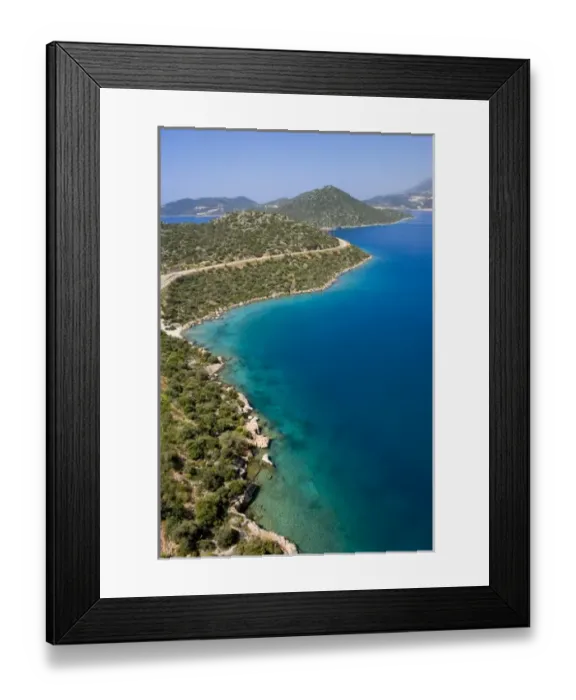 Framed Print : Aerial view of Cukurbag Peninsula, Kas, Antalya, Turkey Framed Print : Aerial view of Cukurbag Peninsula, Kas, Antalya, Turkey