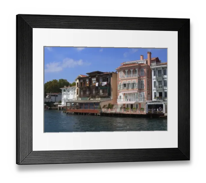 Framed Print : Waterfront villas, Bosphorus, Istanbul, Turkey Framed Print : Waterfront villas, Bosphorus, Istanbul, Turkey
