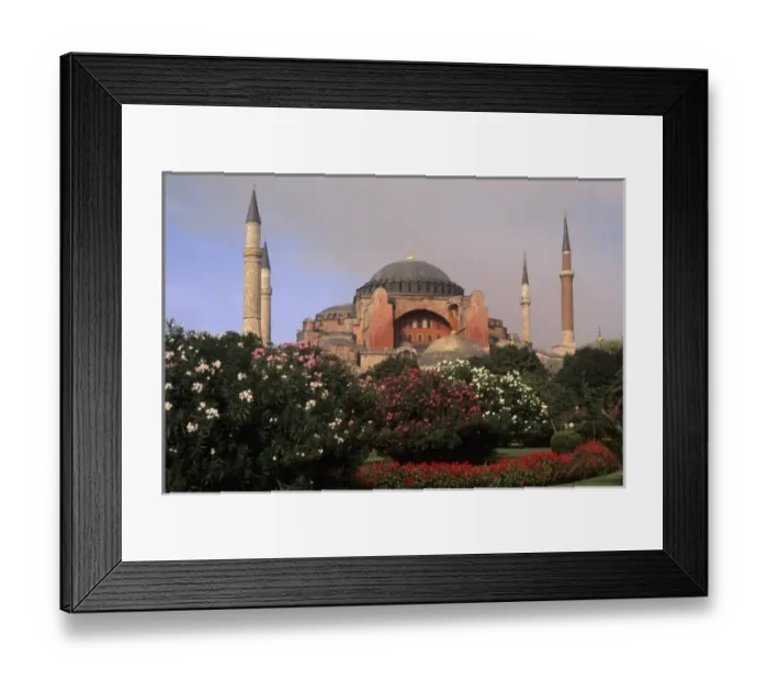 Framed Print : Beautiful Saint Sophia Church Hagai Sophia Built in 1453 in Istanbul Turkey