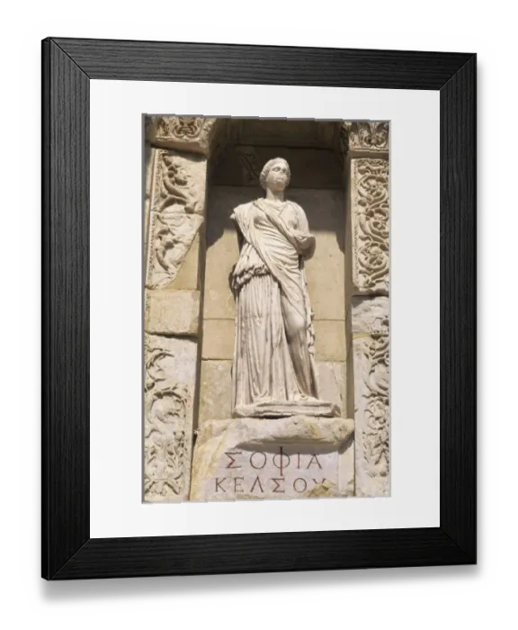 Framed Print : Statue in wall ancient historical at wonderful ruins of Ephesus Turkey Framed Print : Statue in wall ancient historical at wonderful ruins of Ephesus Turkey