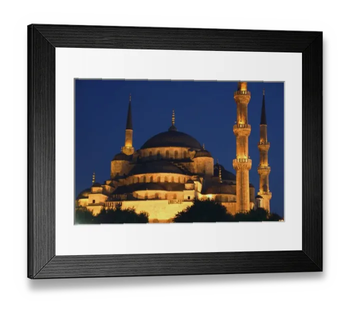 Framed Print : Asia, Europe, Turkey, Istanbul. The night view of Blue Mosque Framed Print : Asia, Europe, Turkey, Istanbul. The night view of Blue Mosque