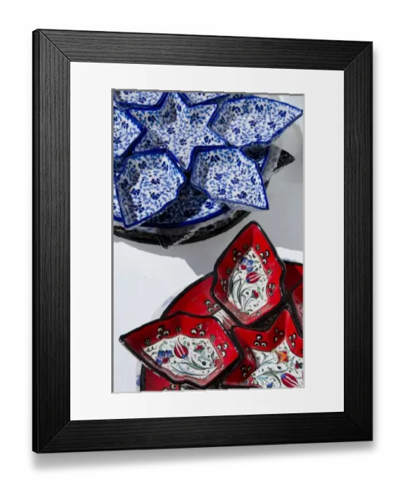 Framed Print : Turkey, Istanbul. Colorful hand painted souvenir pottery Framed Print : Turkey, Istanbul. Colorful hand painted souvenir pottery