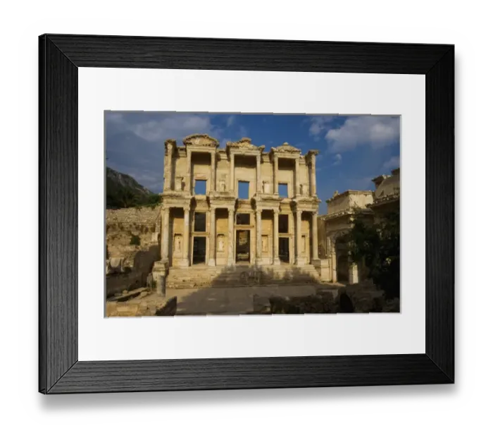Framed Print : Turkey Ephesus with the Ruins of Roman Times, Library