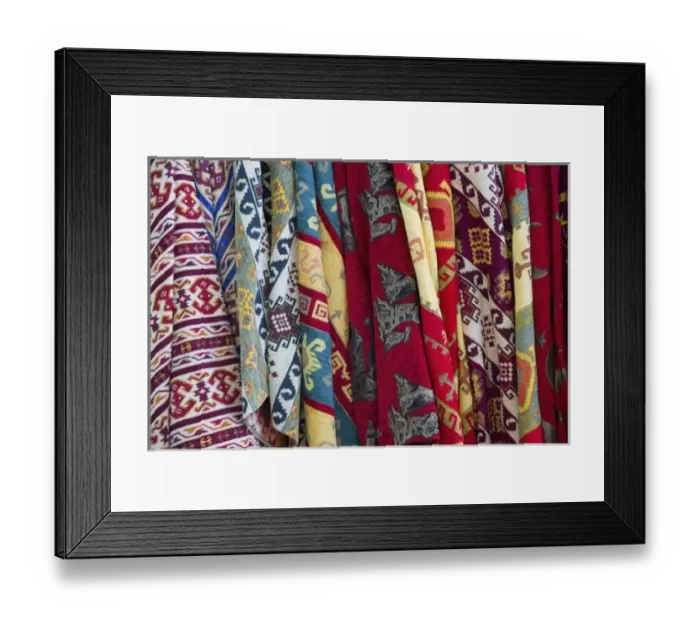 Framed Print : Colorful cloth for sale by vendor in Cappadoccia, Turkey Framed Print : Colorful cloth for sale by vendor in Cappadoccia, Turkey