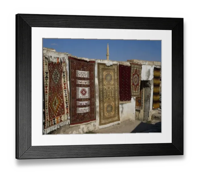 Framed Print : Turkish Rugs on display, Cappadoccia Turkey Framed Print : Turkish Rugs on display, Cappadoccia Turkey