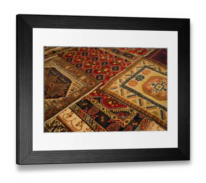 Framed Print : Turkish Rugs on display, Cappadoccia Turkey