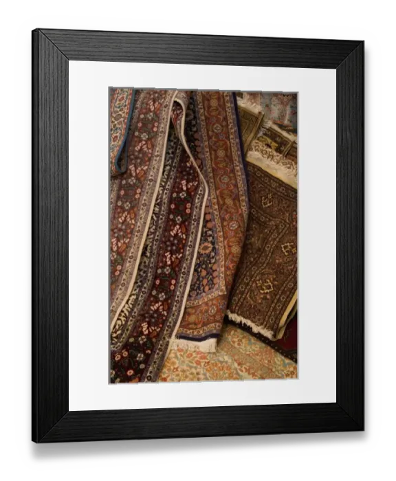 Framed Print : Turkish Rugs on display, Cappadoccia Turkey Framed Print : Turkish Rugs on display, Cappadoccia Turkey