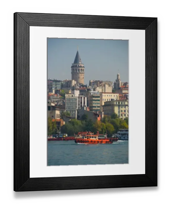 Framed Print : View Across the Bosporus to European side of Istanbul, Turkey Framed Print : View Across the Bosporus to European side of Istanbul, Turkey