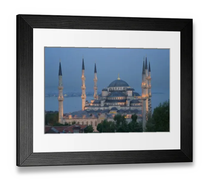 Framed Print : Middle East Turkey and city of Istanbul with the Blue Mosque in the evening light Framed Print : Middle East Turkey and city of Istanbul with the Blue Mosque in the evening light