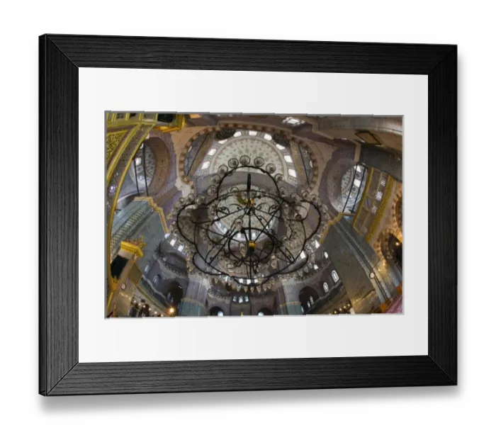 Framed Print : Middle East Turkey and city of Istanbul with the New Mosque by the spice market viewing