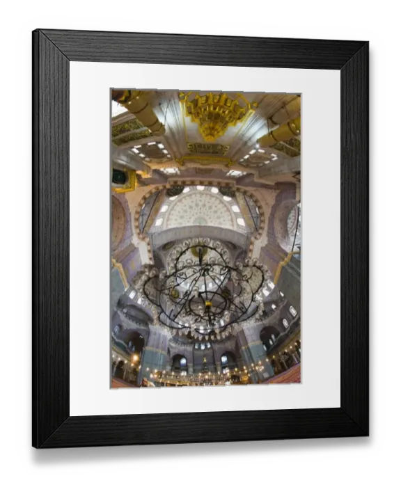 Framed Print : Middle East Turkey and city of Istanbul with the New Mosque by the spice market viewing Framed Print : Middle East Turkey and city of Istanbul with the New Mosque by the spice market viewing