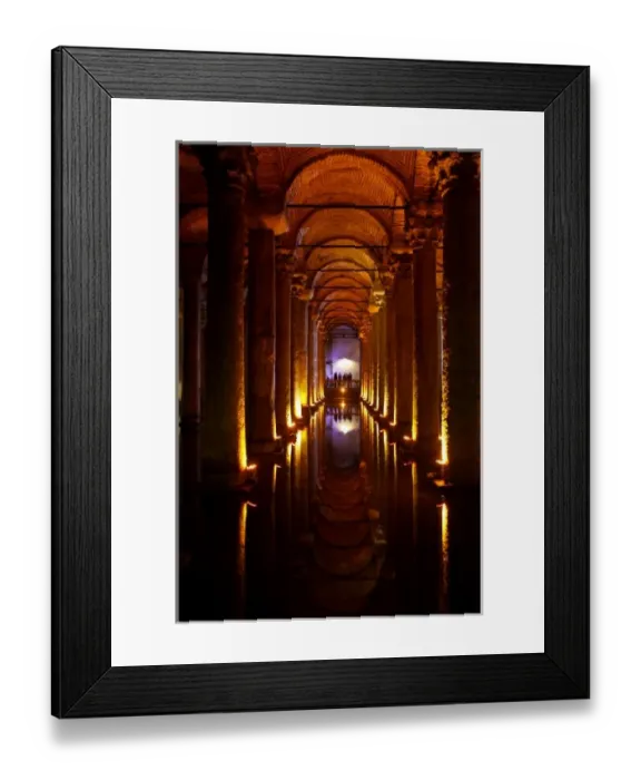 Framed Print : Istanbul, Turkey. Underground Roman cistern