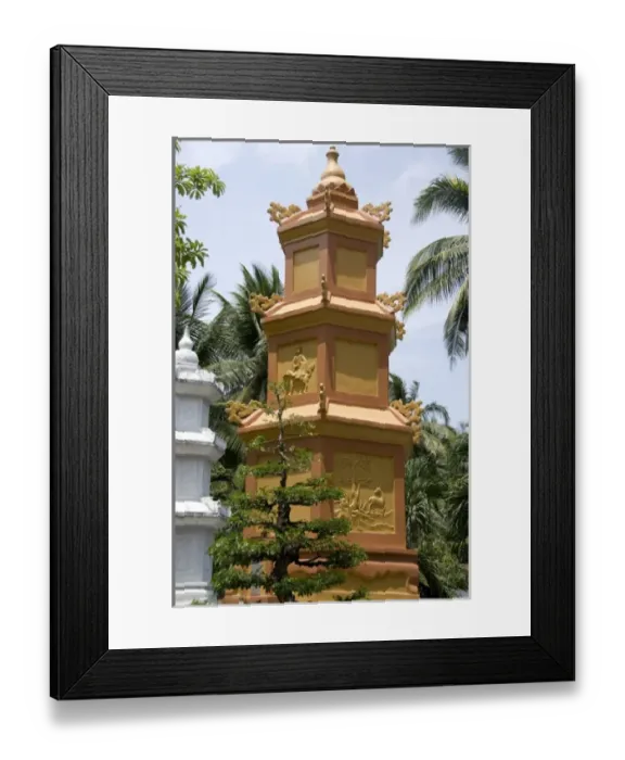 Framed Print : Vietnam, (near Saigon) My Tho. Vinh Trang Pagoda Framed Print : Vietnam, (near Saigon) My Tho. Vinh Trang Pagoda