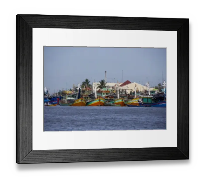 Framed Print : Vietnam, Ho Chi Minh City (aka Saigon). Delta port town of My Tho, views along Framed Print : Vietnam, Ho Chi Minh City (aka Saigon). Delta port town of My Tho, views along