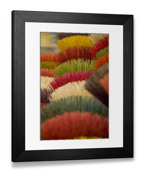 Framed Print : Vietnam, Da Nang. Old imperial capital city of Hue. Colorful handmade incense sticks Framed Print : Vietnam, Da Nang. Old imperial capital city of Hue. Colorful handmade incense sticks