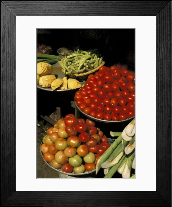 Framed Print : Asia, Vietnam, Saigon. Fruits and vegetable market Framed Print : Asia, Vietnam, Saigon. Fruits and vegetable market