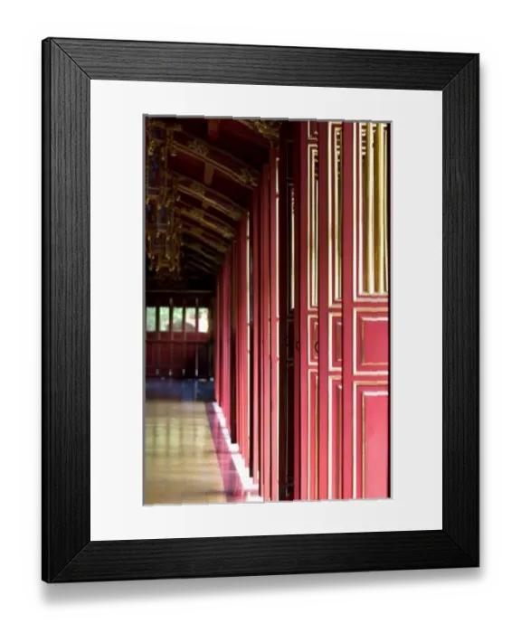 Framed Print : Interior of the Imperial Temple at the Imperial Citadel of Hue, Vietnam