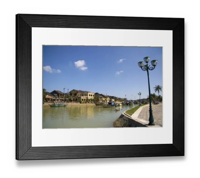 Framed Print : Boats on the Thu Bon River at Hoi An, Vietnam Framed Print : Boats on the Thu Bon River at Hoi An, Vietnam
