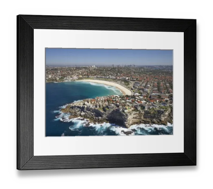 Framed Print : Australia, New South Wales, Sydney, Bondi Beach - aerial Framed Print : Australia, New South Wales, Sydney, Bondi Beach - aerial