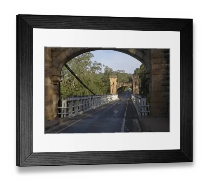 Framed Print : Australia, New South Wales, Southern Highlands, Hampden Suspension Bridge Framed Print : Australia, New South Wales, Southern Highlands, Hampden Suspension Bridge